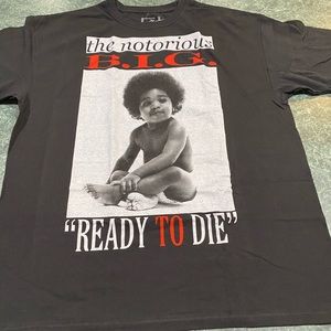Notorious B.I.G “Ready To Die”Black Tee Size XL